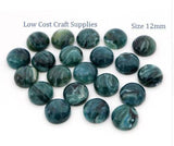 Marble Cabochons, Swirl Cabochons, 12mm,