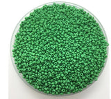 Green Glass Seed Beads, 2mm