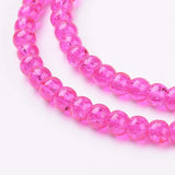 4mm Glass Crackle Bead Strand