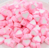 fimo heart beads