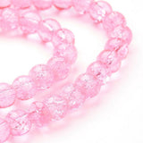 4mm Glass Crackle Bead Strand