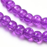 4mm Glass Crackle Bead Strand
