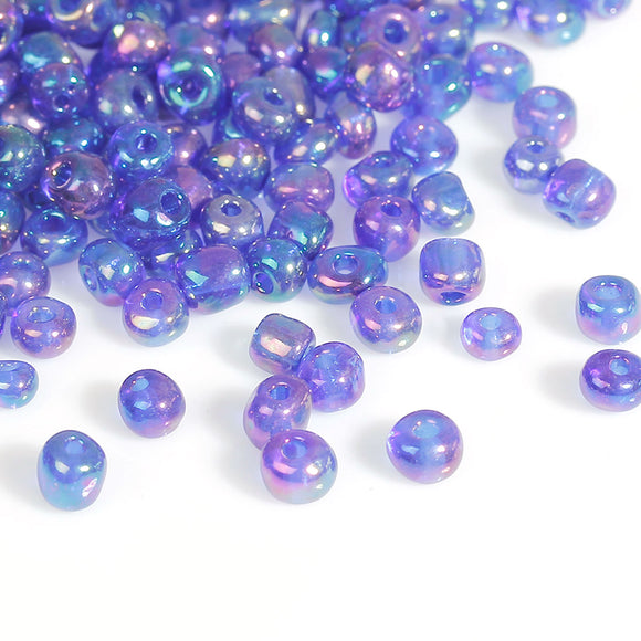 Light Blue/Purple Glass Seed Beads