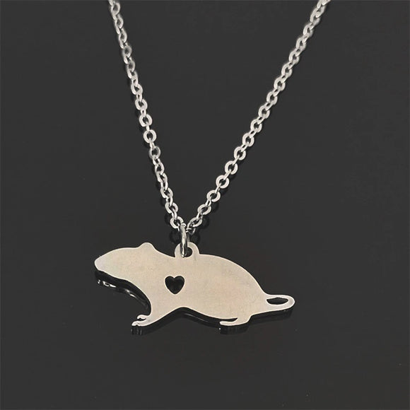 Stainless Steel Rat Necklace