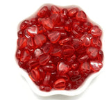 red heart beads