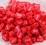 fimo heart beads