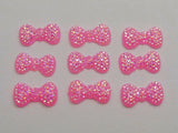 Resin Bows, Silver Bows, Cream Bows, Pink Bows, Bow Cabochon, Bow Flatback, Small Bows, Bow Kawaii, Silver Kawaii, Silver Kitsch,