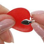 Silver Heart Glue Bails