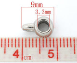 Silver Jewellery Bails,  9x6mm, Acrylic,