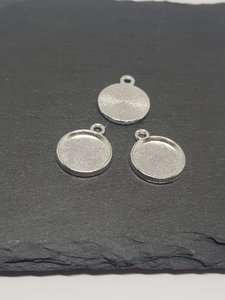 10mm and 12mm Silver Cabochon Setting