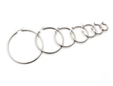 Steel Earring Hoops, Stainless Steel, Hoop Earrings, Silver Hoops, Large Hoops, 25mm, 30mm, 35mm,