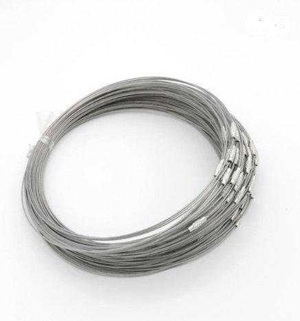 Silver wire necklace discount choker