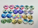 Dandelion Wishes Glass 12mm Cabochons