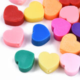 Colourful Chunky Polymer Clay Heart Beads