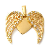 Wings With Heart Micro Pave Cubic Zirconia Pendant