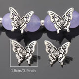 Silver Butterfly 3D Spacer Beads | Jewellery Making UK