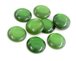 Resin Light Green Moonstone Cabochons - 12mm