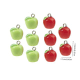 Red and Green Resin Apple Charms | UK Craft Store