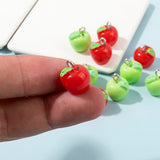 Red and Green Resin Apple Charms | UK Craft Store