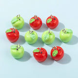 Red and Green Resin Apple Charms | UK Craft Store