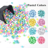 Pastel Pony Beads 6mm x 9mm