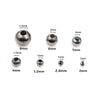 Rhodium Plated Round Beads