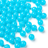 8mm Fluorescent Blue Acrylic Beads