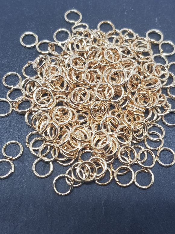 KC Gold Plated Jump Rings, 5mm