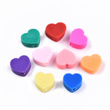 Colourful Chunky Polymer Clay Heart Beads