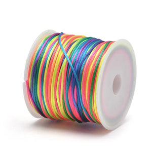 Rainbow Nylon Satin Thread 1.5mm thickness