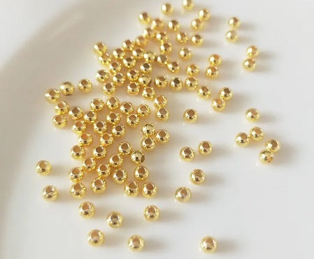Gold Plated 2mm Ball Beads