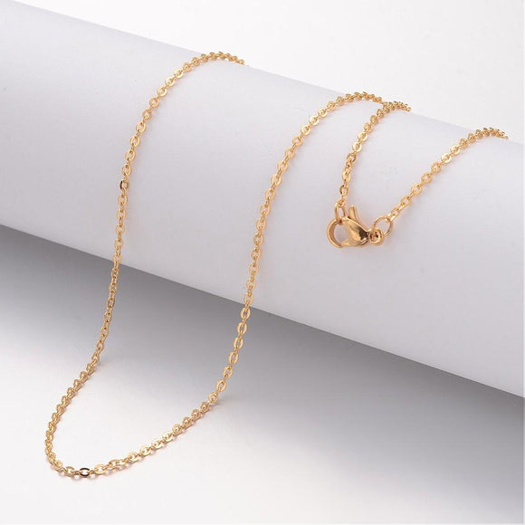 18 K Gold Plated Necklace Chains - 18 inch or 45cm  - Anti Tarnish