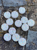 12mm White Sparkle Resin Druzy Cabochon