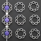 Silver Decorative Alloy Bead Frames
