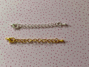 Silver or Gold 50mm Extension Chains for Bracelets and Necklaces