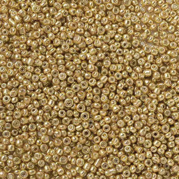 12/0 Gold Glass Seed Beads - 20g Packs - 2mm