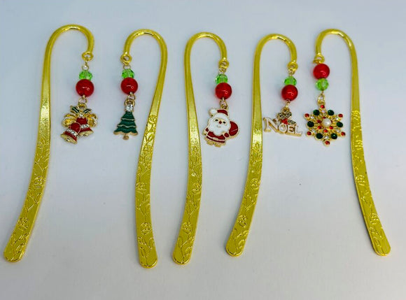 Gold Christmas Bookmarks - FREE POSTAGE