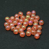 Acrylic Orange Bubble Beads - 8mm