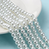 White 8mm Glass Pearl Beads 8mm (pack of 25)