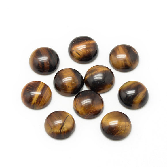 Tigers Eye - Natural Gemstone Cabochons 4mm