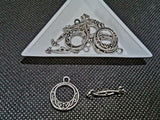 Silver Jewellery Toggle Clasps, Pack of 2