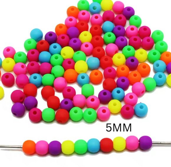 5mm Acrylic Neon Beads (japanese import)