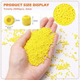 Yellow Glass Seed Beads 4mm