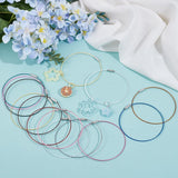 Colourful Memory Wire Bracelets With Screw Clasp