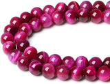 Pink Tiger Eye Gemstone Beads 8mm