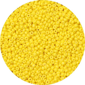Yellow Glass Seed Beads 4mm