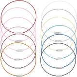 Colourful Memory Wire Bracelets With Screw Clasp