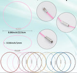 Colourful Memory Wire Bracelets With Screw Clasp