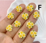 Resin Flower Flatbacks 11mm
