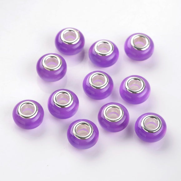 Light Purple European Style Bracelet Beads